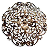 Vintaj Natural Brass Full Peony Filigree 62mm