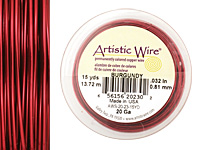 Artistic Wire Burgundy 20 gauge, 15 yards