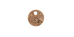 Nunn Design Antique Gold (plated) Mini Circle Flower Tag 12mm