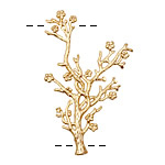Ezel Findings Gold (plated) Coral Reef Link 43x27mm