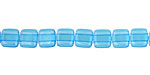 Czech Glass Aquamarine 2-Hole Tile 6mm
