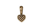 TierraCast Antique Brass (plated) Heart Bail Glue Pad 10x19mm