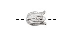 Ezel Findings Rhodium (plated) Small Tulip Bead Cap 13x9mm