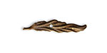 Vintaj Natural Brass Leaf Toggle Bar 30x6mm
