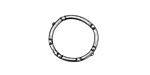 Rustic Charms Sterling Silver Round Dotted Link 15mm