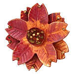 Patricia Healey Copper Poinsettia Pendant 45mm
