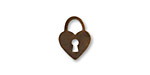 Vintaj Natural Brass Teensie Heart Charm 11x15mm