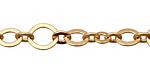 Satin Hamilton Gold (plated) Horse Eye & Flat Oval Chain