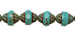 Czech Glass Caribbean Blue Turbine 11x10mm