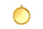 Stampt Antique Gold (plated) Bamboo Round Setting 18mm