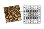 Vintaj DecoEmboss Die Moroccan Tile 2 3/8" x 2 5/8"