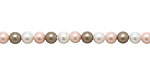 Fawn Shell Pearl Mix Round 4mm