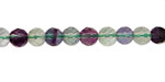 Blue Rainbow Fluorite (A) Faceted Round 6mm