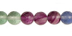 Rainbow Fluorite Faceted Round 10mm