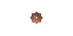 TierraCast Antique Copper (plated) Talavera Star Bead Cap 9mm