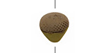 Humble Beads Polymer Clay Green Acorn 13-14x11-13mm