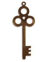 Vintaj Natural Brass Primitive Key Altered Blank 24x62mm