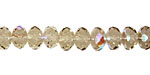 Czech Glass Aurora Borealis Fire Polished Rondelle 6x9mm