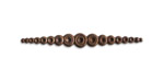 Vintaj Natural Brass Beaded Border 72x9mm