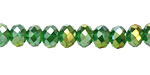 Emerald AB Crystal Faceted Rondelle 8mm