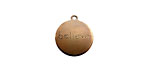 Vintaj Natural Brass "Believe" Round Charm 13x15mm