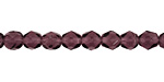 Czech Fire Polished Glass Amethyst Round 6mm