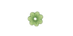 Matte Tourmaline Lucite Daisy 3x10mm