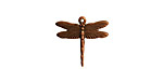 Stampt Antique Copper (plated) Dragonfly Charm 16x15.5mm