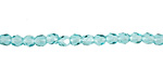 Czech Fire Polished Glass Light Teal Round 3mm