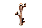 Ezel Findings Antique Copper Lucky Tree Pendant 14x27mm
