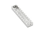 Silver (plated) Scalloped Rectangle (1 channel, 2 hole) Katiedids 35x7mm