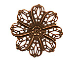 Stampt Antique Copper (plated) Crocus Filigree 36mm