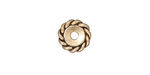 TierraCast Antique Gold (plated) Large Hole Twisted Heishi 2x11mm