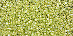 TOHO Transparent Rainbow Lime Green Treasure #1 Seed Bead