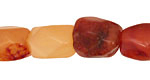 Carnelian (natural) Faceted Nugget 19-21x12-14mm