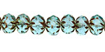 Czech Glass Beach Glass Picasso Cruller 6x9mm