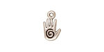TierraCast Antique Silver (plated) Small Spiral Hand Charm 8x14mm