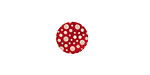 Lillypilly Red Scattered Dots Anodized Aluminum Disc 11mm, 24 gauge