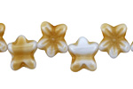 Czech Glass Bunting Blue 2-Hole Flower 11x13mm