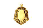 Stampt Antique Gold (plated) Feathered Edge Oval Setting 10x14mm