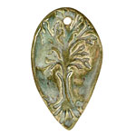 Earthenwood Studio Ceramic Grassy Green Leafy Tree 27x47mm