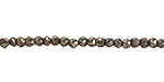 Golden Pyrite Faceted Rondelle 3mm