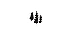Evergreen Trees Tiny Rubber Stamp 10mm