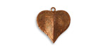 Vintaj Artisan Copper Classic Nouveau Leaf Charm 16x17mm