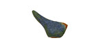 Kylie Parry Ceramic Blue Earth Tiny Stone Bird 8x19mm