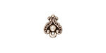 TierraCast Antique Silver (plated) Duchess Ear Post 9x11mm