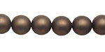 Chocolate (matte) Shell Pearl Round 10mm