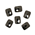Onyx Faceted Pillow (2 hole) 7x9mm