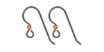 TierraCast Grey Niobium Earwire w/ 2mm Copper Bead