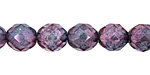 Czech Fire Polished Glass Luster Transparent Amethyst Round 10mm
